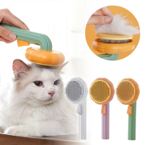 Self-Cleaning Slicker Brush for Cats & Dogs – One-Click Hair Removal Grooming Comb