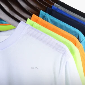 Men's quick-dry oversized gym t-shirt for running and bodybuilding