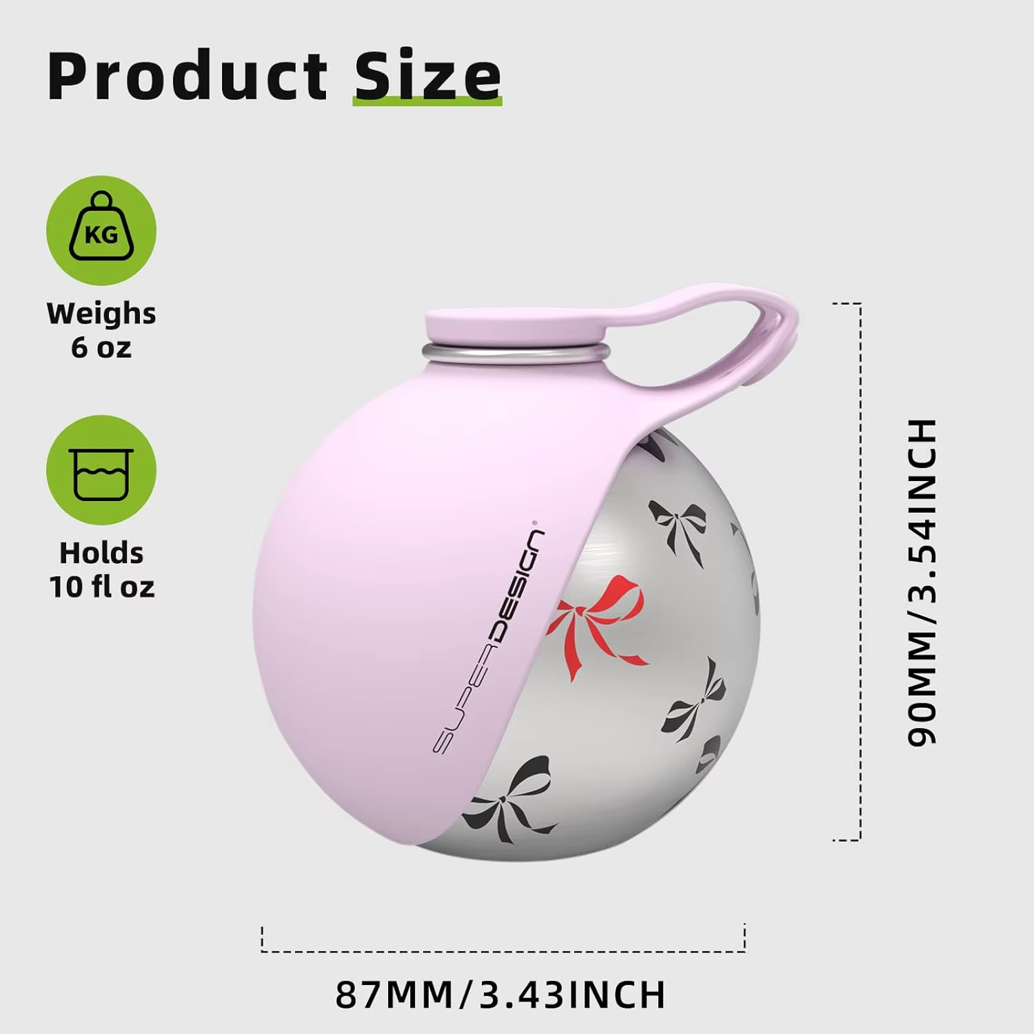 Portable Dog Water Bottle – Leak-Proof Stainless Steel Travel Bottle with Silicone Bowl - Image 3