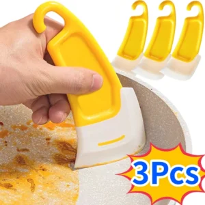Soft silicone blade kitchen scraper spatula for non-scratch cleaning of pans pots and dishes